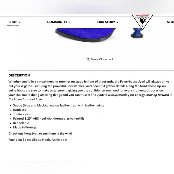 John Fluevog Women's Vibrant Blue Jyoti booties size 9.5 - Picture 8 of 11